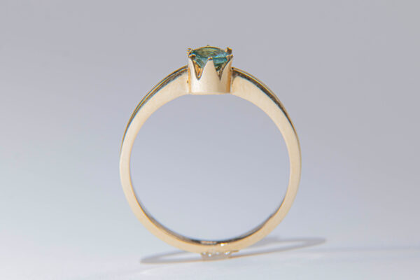 Argollas plata con oro - Imagen 2