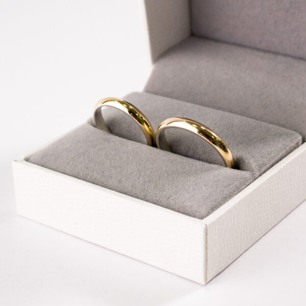 Argollas estilo inglés de plata con oro