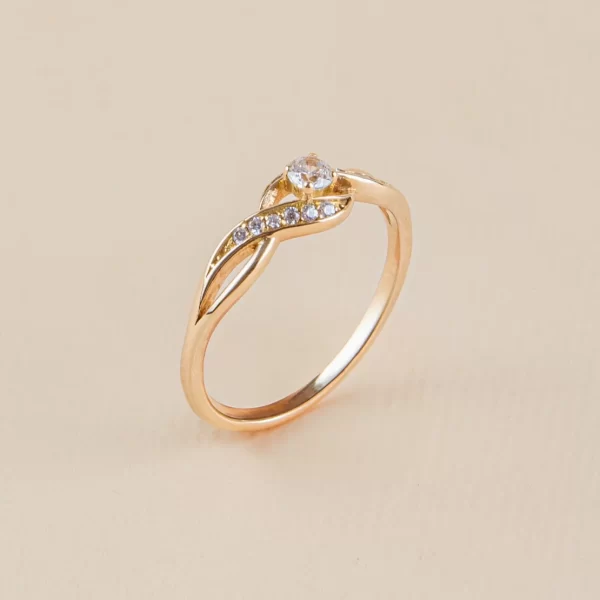 Anillo de compromiso Princesa en entrelazado