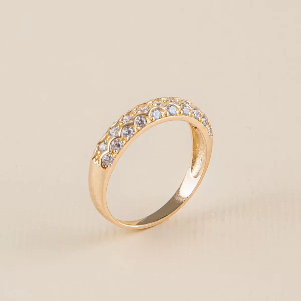 Anillo de compromiso tiple cintillo