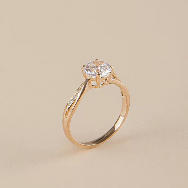 Anillo de compromiso Princesa en Ola - Imagen 2