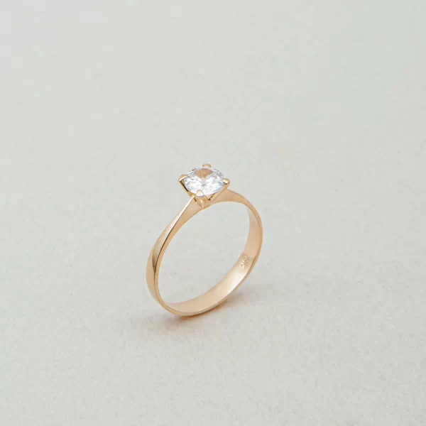 Anillo de Compromiso Solitario Oro 18k Diamante 0,50 ct
